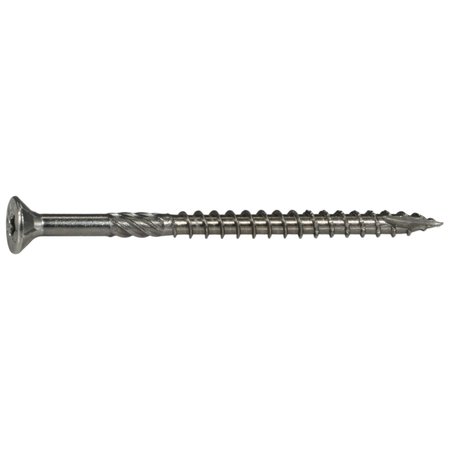 SABERDRIVE Deck Screw, #10 x 3 in, 18-8 Stainless Steel, Flat Head, Torx Drive, 1492 PK 51819